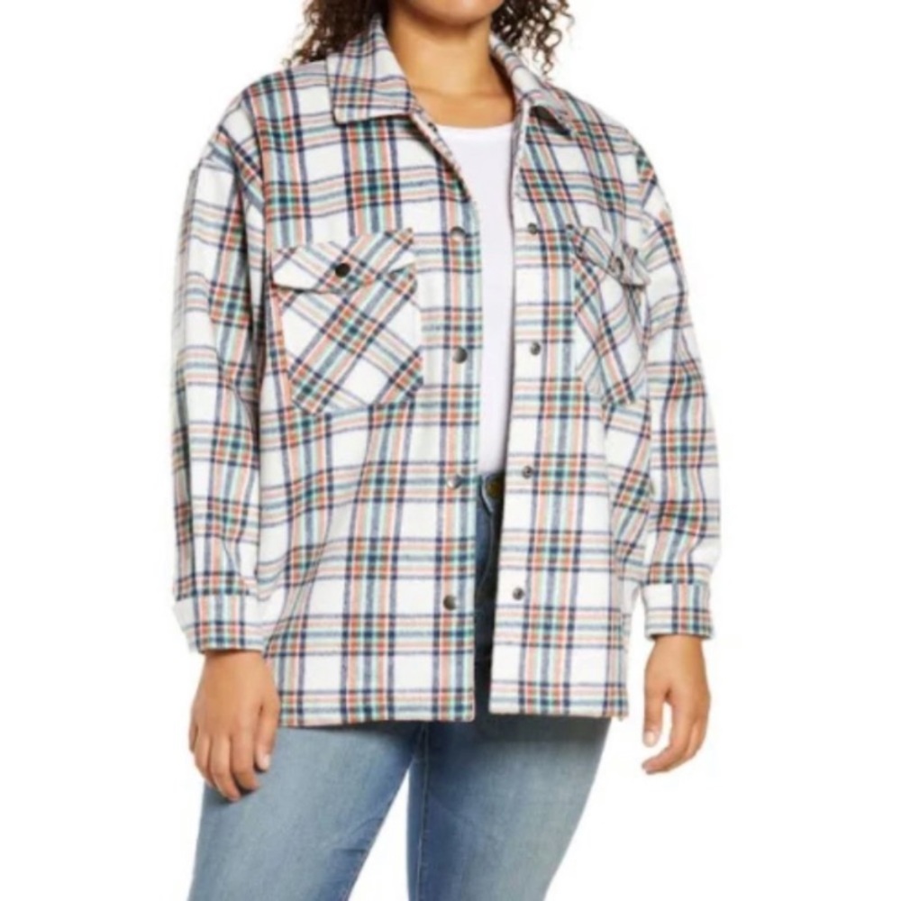 New BP plaid shirt jacket shacket 3x